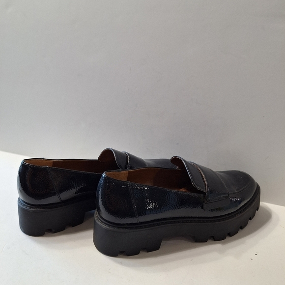 Franco Sarto Black Whimsigoth Platform Lug Sole Penny Loafers Size 6.5 - Picture 7 of 9